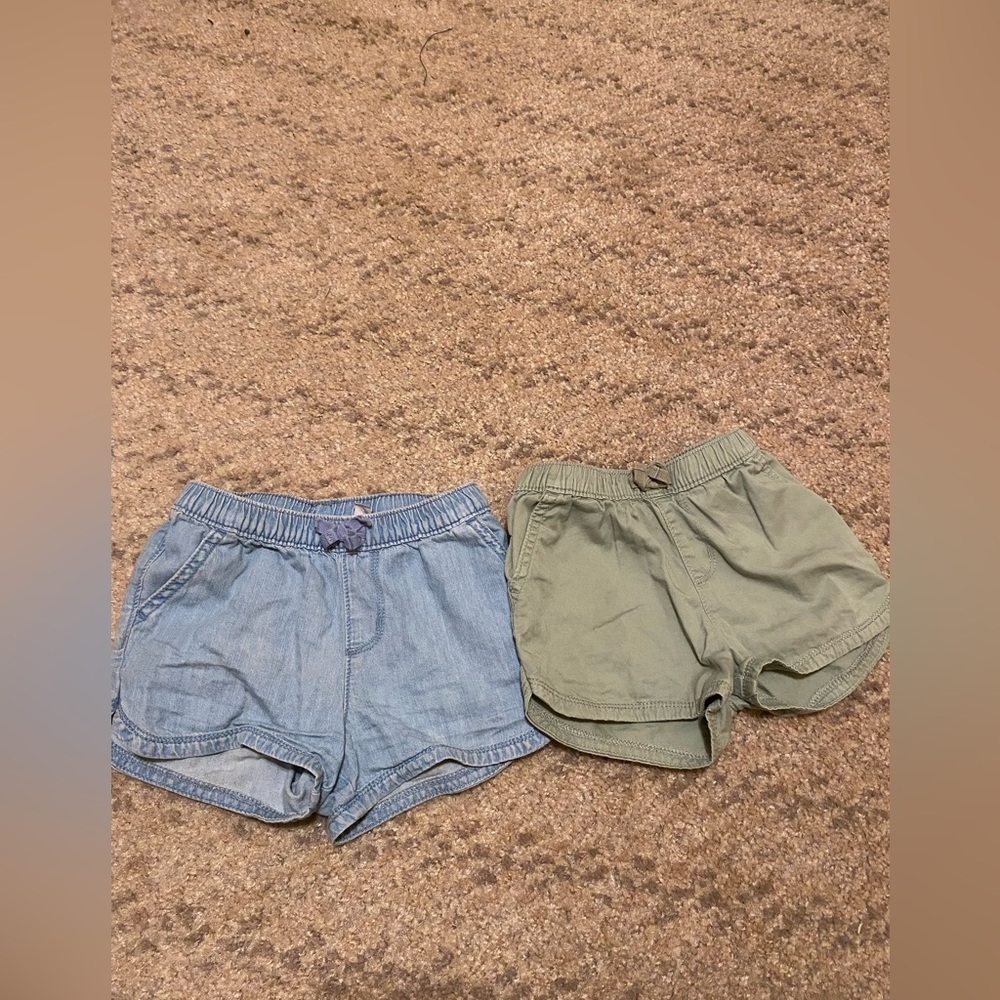 BLUE $ GREEN GIRL TODDLER SHORTS 🩵💚